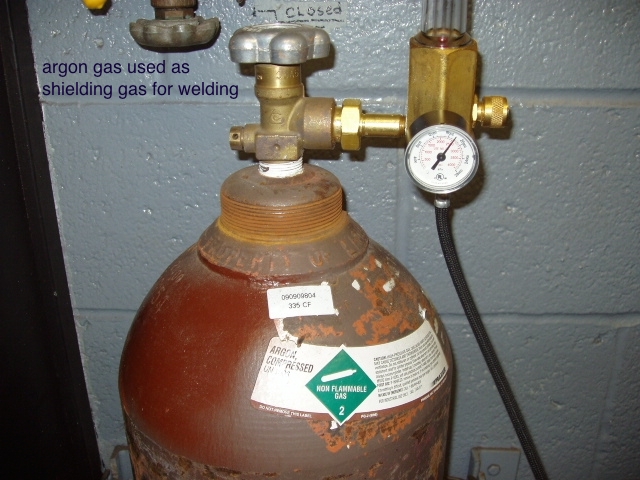 Argon gas used as shielding for Welding 