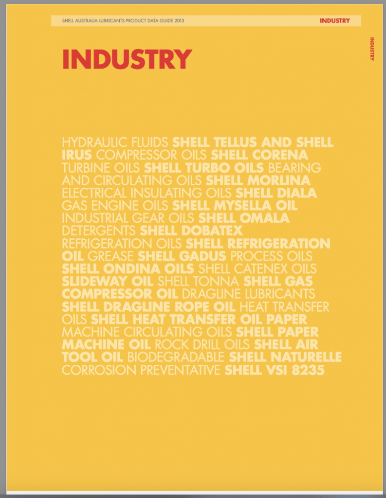 Shell Product data guide industry