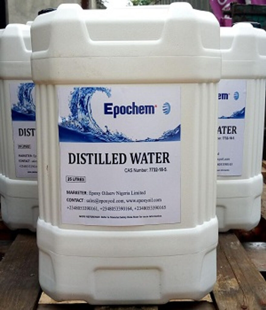 Distillled water used for inverter battery maintenance
